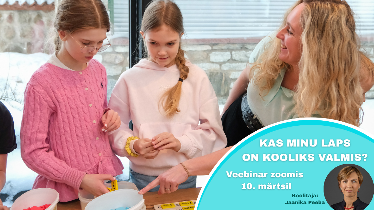 Kas minu laps on kooliks valmis? Tasuta veebinar vanematele